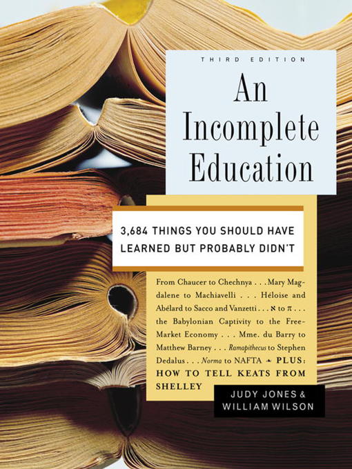 Cover image for An Incomplete Education